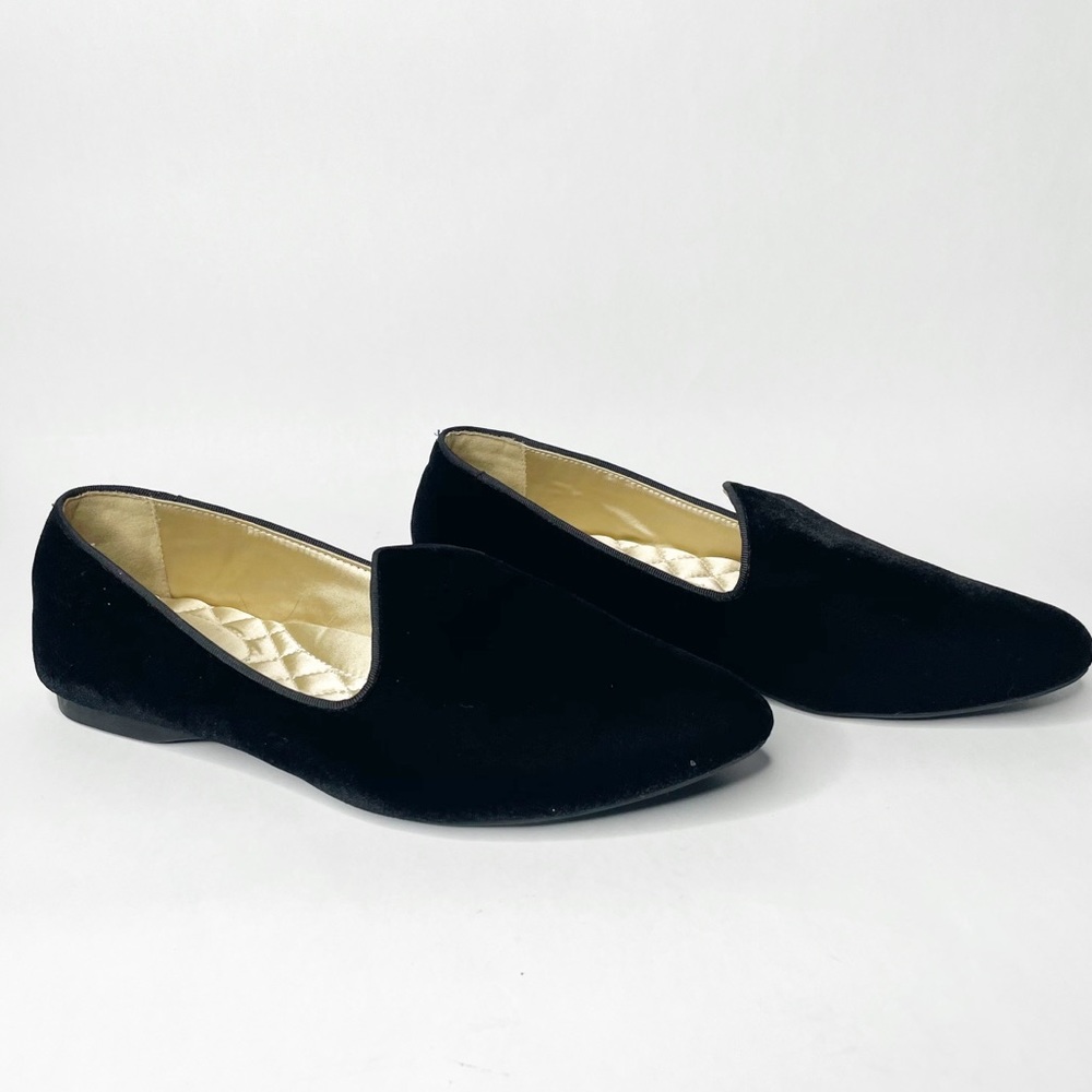 Birdies Black Velvet Heron Flat Size 7